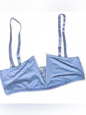 Free People Bra Womens XS Blue Intimately Sierra Bandeau V-Neck Wireless Solid
